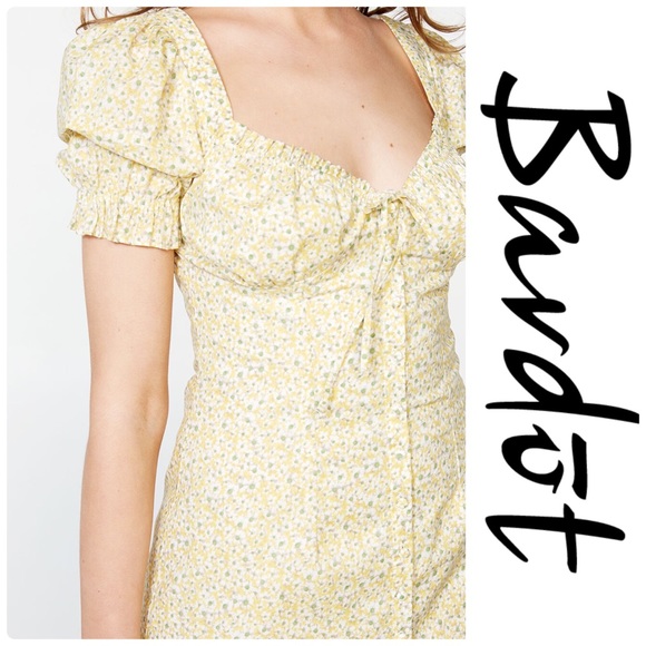 Bardot LUCINTA MINI DRESS IN YELLOW DAISY - Picture 5 of 6